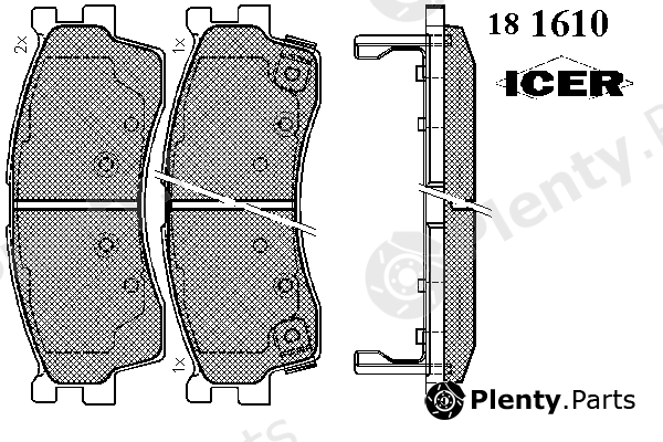  ICER part 181610 Brake Pad Set, disc brake