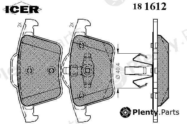  ICER part 181612 Brake Pad Set, disc brake