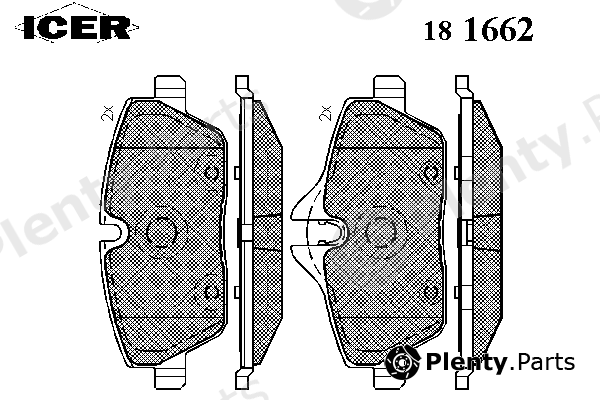  ICER part 181662 Brake Pad Set, disc brake