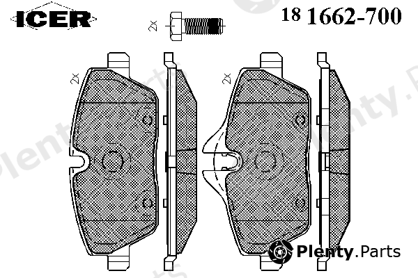  ICER part 181662-700 (181662700) Brake Pad Set, disc brake