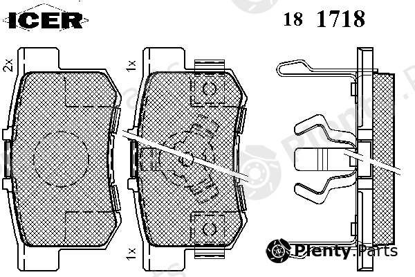  ICER part 181718 Brake Pad Set, disc brake