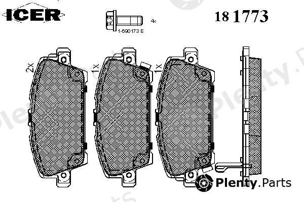  ICER part 181773 Brake Pad Set, disc brake