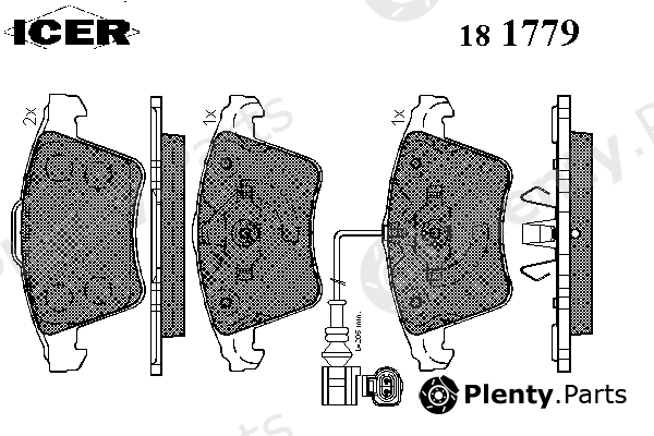  ICER part 181779 Brake Pad Set, disc brake