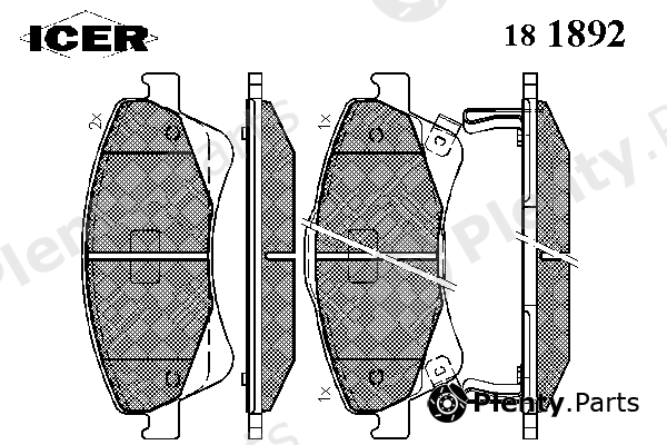  ICER part 181892 Brake Pad Set, disc brake
