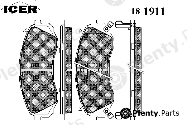  ICER part 181911 Brake Pad Set, disc brake