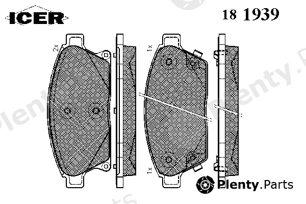  ICER part 181939 Brake Pad Set, disc brake