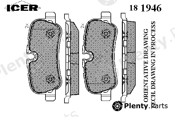  ICER part 181946 Brake Pad Set, disc brake