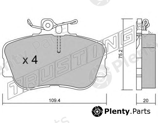  TRUSTING part 161.0 (1610) Brake Pad Set, disc brake