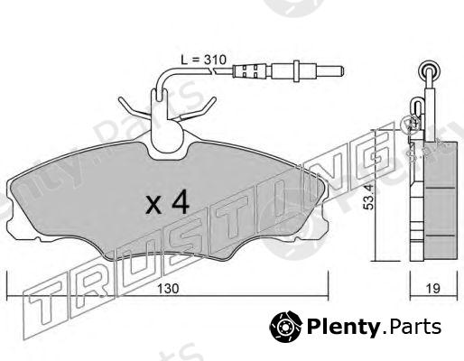  TRUSTING part 222.0 (2220) Brake Pad Set, disc brake