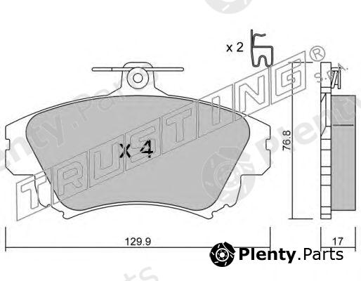  TRUSTING part 295.0 (2950) Brake Pad Set, disc brake