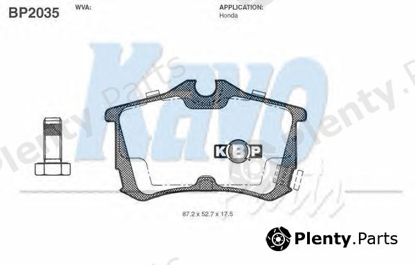  KAVO PARTS part BP-2035 (BP2035) Brake Pad Set, disc brake