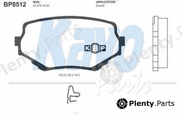  KAVO PARTS part BP-8512 (BP8512) Brake Pad Set, disc brake