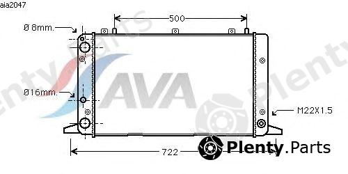  AVA QUALITY COOLING part AIA2047 Radiator, engine cooling