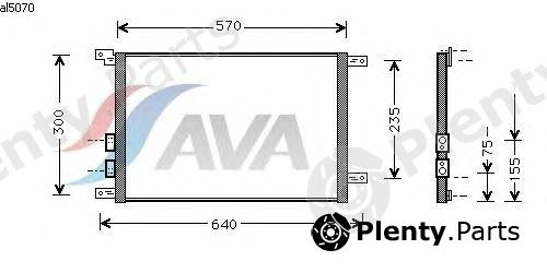  AVA QUALITY COOLING part AL5070 Condenser, air conditioning
