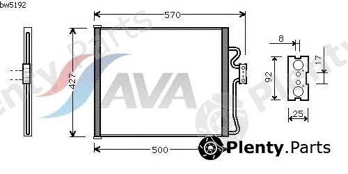  AVA QUALITY COOLING part BW5192 Condenser, air conditioning
