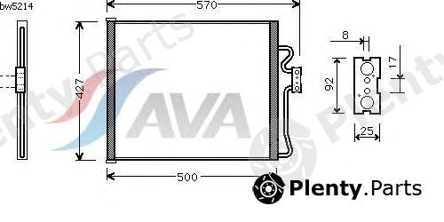  AVA QUALITY COOLING part BW5214 Condenser, air conditioning