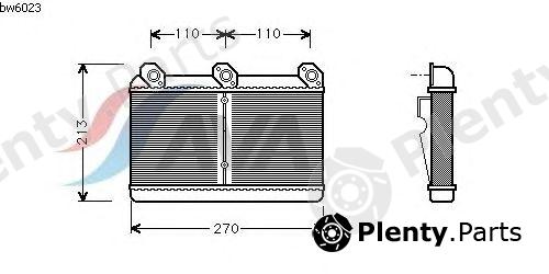 AVA QUALITY COOLING part BW6023 Heat Exchanger, interior heating