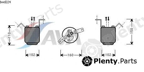  AVA QUALITY COOLING part BWD224 Dryer, air conditioning
