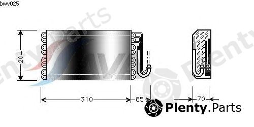  AVA QUALITY COOLING part BWV025 Evaporator, air conditioning