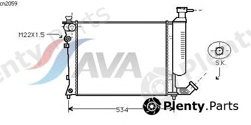  AVA QUALITY COOLING part CNA2059 Radiator, engine cooling