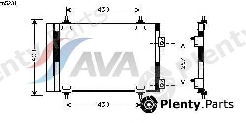  AVA QUALITY COOLING part CNA5231 Condenser, air conditioning