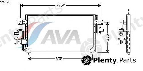  AVA QUALITY COOLING part DN5178 Condenser, air conditioning