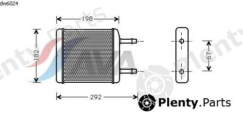  AVA QUALITY COOLING part DW6024 Heat Exchanger, interior heating