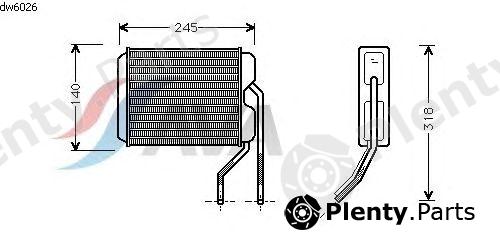  AVA QUALITY COOLING part DW6026 Heat Exchanger, interior heating