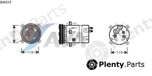  AVA QUALITY COOLING part DWK019 Compressor, air conditioning