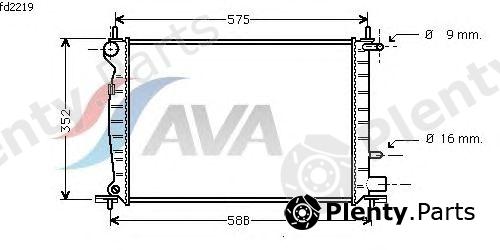  AVA QUALITY COOLING part FD2219 Radiator, engine cooling