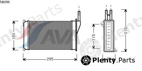  AVA QUALITY COOLING part FD6098 Heat Exchanger, interior heating
