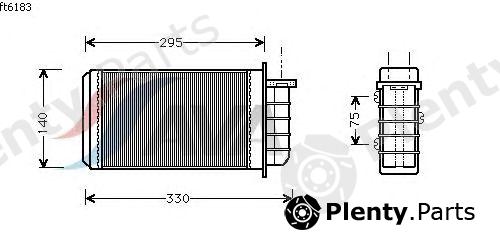  AVA QUALITY COOLING part FT6183 Heat Exchanger, interior heating