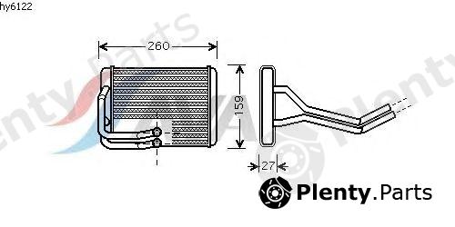  AVA QUALITY COOLING part HY6122 Heat Exchanger, interior heating