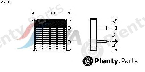  AVA QUALITY COOLING part KA6008 Heat Exchanger, interior heating