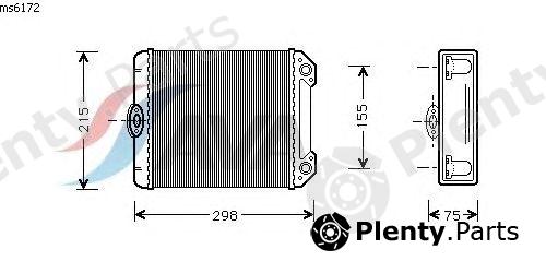  AVA QUALITY COOLING part MS6172 Heat Exchanger, interior heating