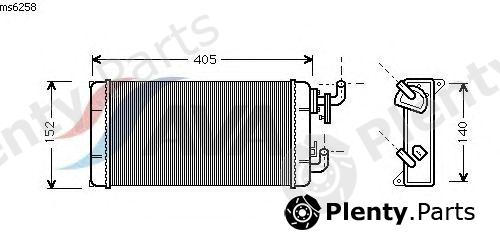  AVA QUALITY COOLING part MS6258 Heat Exchanger, interior heating