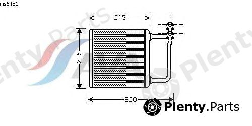 AVA QUALITY COOLING part MS6451 Heat Exchanger, interior heating