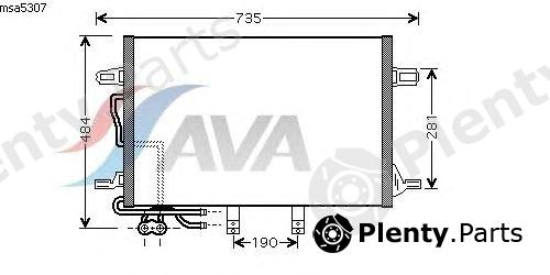  AVA QUALITY COOLING part MSA5307 Condenser, air conditioning