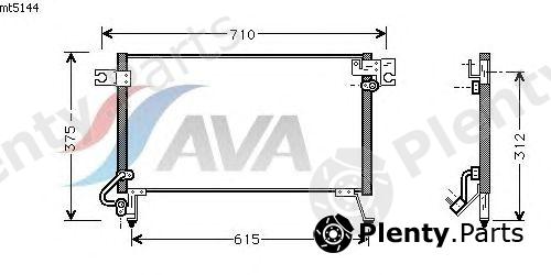  AVA QUALITY COOLING part MT5144 Condenser, air conditioning