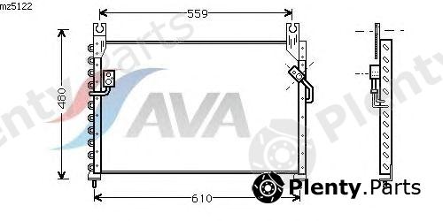  AVA QUALITY COOLING part MZ5122 Condenser, air conditioning