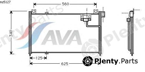  AVA QUALITY COOLING part MZ5127 Condenser, air conditioning