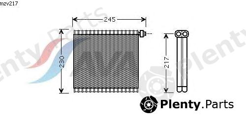  AVA QUALITY COOLING part MZV217 Evaporator, air conditioning