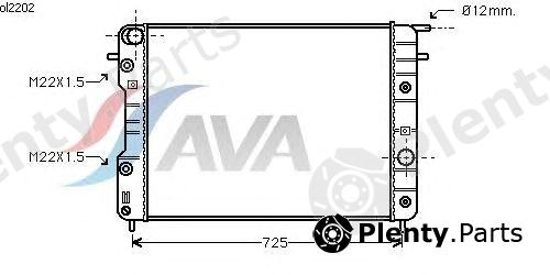  AVA QUALITY COOLING part OL2202 Radiator, engine cooling