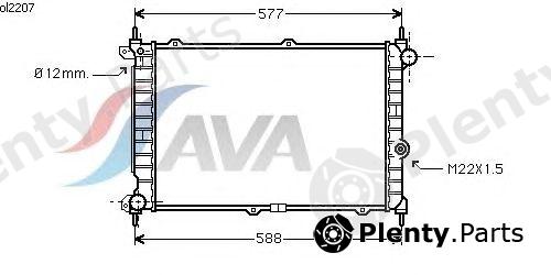  AVA QUALITY COOLING part OL2207 Radiator, engine cooling