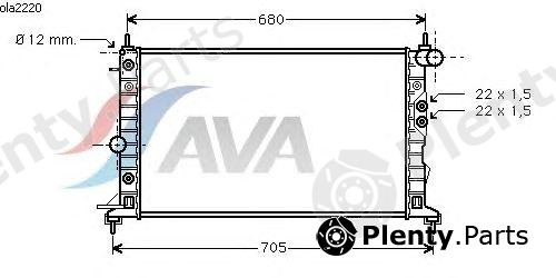  AVA QUALITY COOLING part OLA2220 Radiator, engine cooling