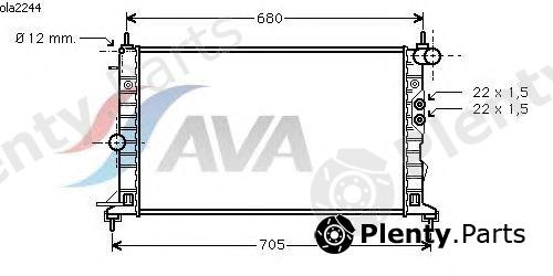  AVA QUALITY COOLING part OLA2244 Radiator, engine cooling