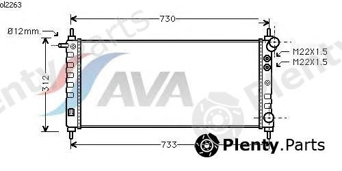  AVA QUALITY COOLING part OLA2263 Radiator, engine cooling