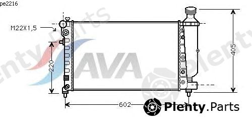  AVA QUALITY COOLING part PE2216 Radiator, engine cooling