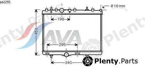  AVA QUALITY COOLING part PE2255 Radiator, engine cooling