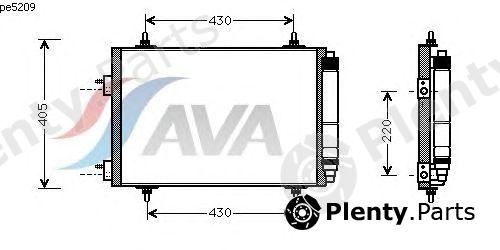  AVA QUALITY COOLING part PE5209 Condenser, air conditioning